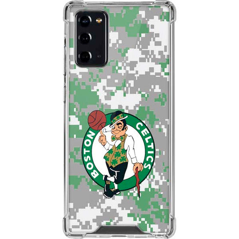 NBA Boston Celtics Digi Camo Galaxy Note20 5G Clear Case