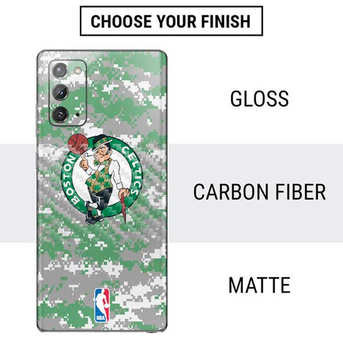NBA Boston Celtics Digi Camo Galaxy Note20 5G Skin