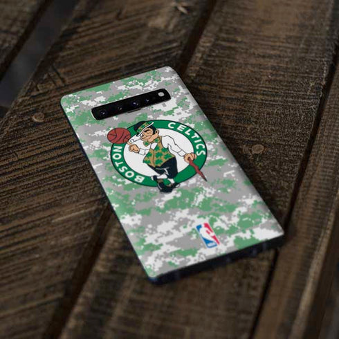 NBA Boston Celtics Digi Camo Galaxy S10 Plus Skin