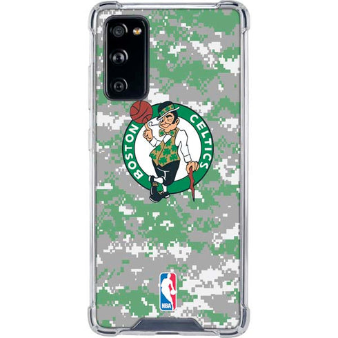 NBA Boston Celtics Digi Camo Galaxy S20 FE Clear Case