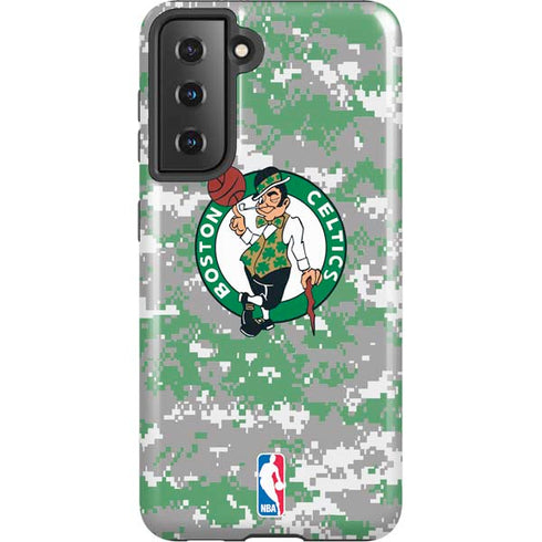 NBA Boston Celtics Digi Camo Galaxy S21 5G Pro Case