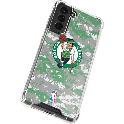 NBA Boston Celtics Digi Camo Galaxy S21 FE Clear Case