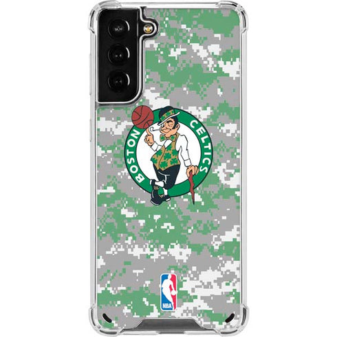 NBA Boston Celtics Digi Camo Galaxy S21 Plus 5G Clear Case