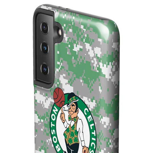 NBA Boston Celtics Digi Camo Galaxy S21 Plus 5G Pro Case