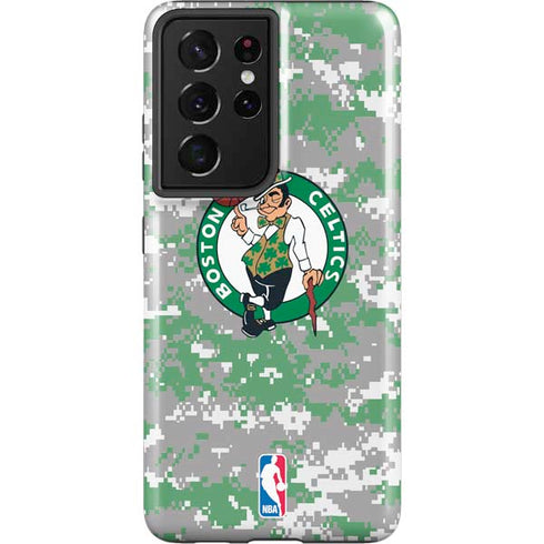 NBA Boston Celtics Digi Camo Galaxy S21 Ultra 5G Pro Case