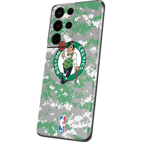 NBA Boston Celtics Digi Camo Galaxy S21 Ultra 5G Skin
