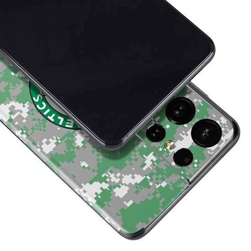 NBA Boston Celtics Digi Camo Galaxy S21 Ultra 5G Skin