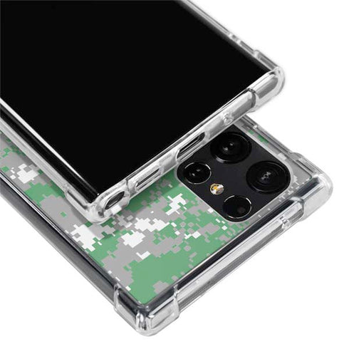NBA Boston Celtics Digi Camo Galaxy S22 Ultra Clear Case