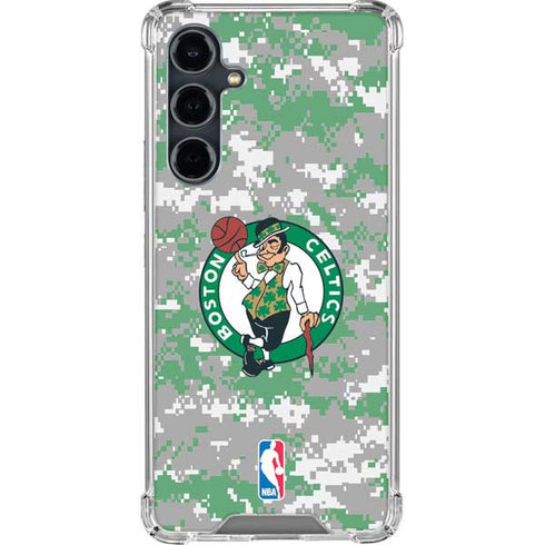 NBA Boston Celtics Digi Camo Galaxy S23 FE Clear Case