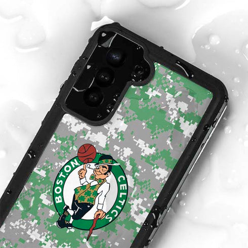 NBA Boston Celtics Digi Camo Galaxy S23 Plus Waterproof Case