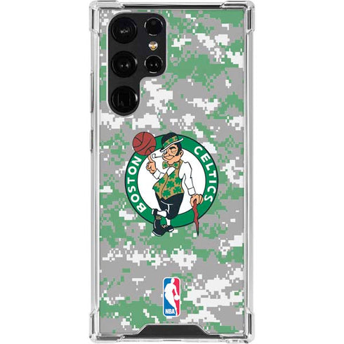 NBA Boston Celtics Digi Camo Galaxy S24 Ultra Clear Case