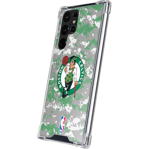 NBA Boston Celtics Digi Camo Galaxy S24 Ultra Clear Case