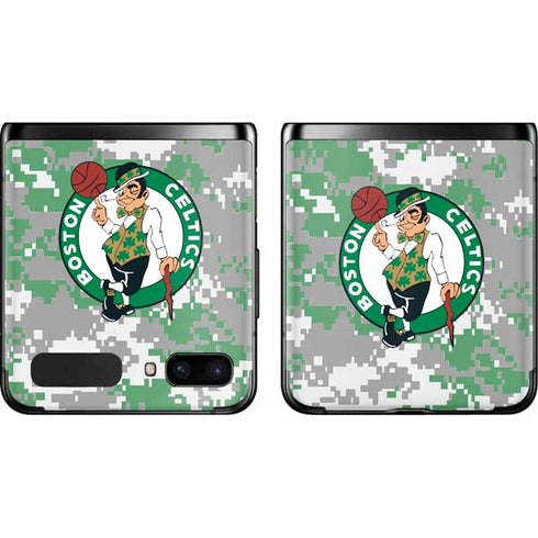 NBA Boston Celtics Digi Camo Galaxy Z Flip Skin