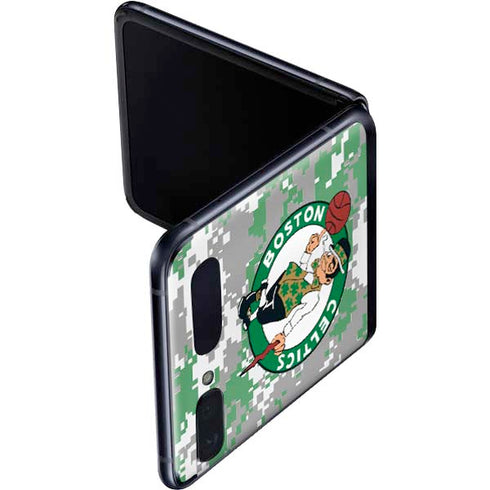 NBA Boston Celtics Digi Camo Galaxy Z Flip Skin