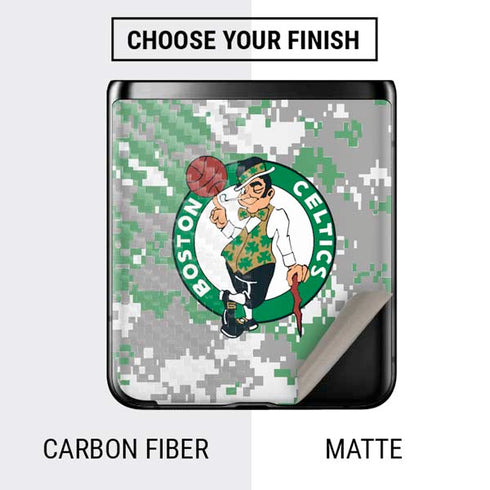 NBA Boston Celtics Digi Camo Galaxy Z Flip Skin