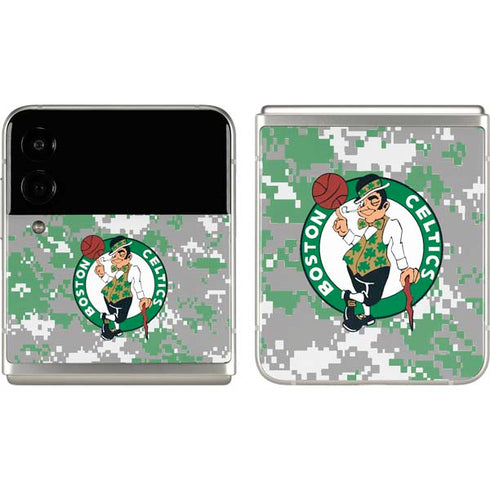 NBA Boston Celtics Digi Camo Galaxy Z Flip3 5G Skin