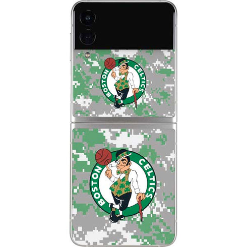 NBA Boston Celtics Digi Camo Galaxy Z Flip3 5G Skin