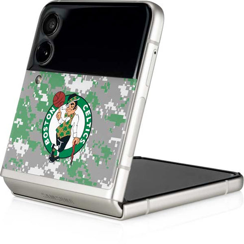 NBA Boston Celtics Digi Camo Galaxy Z Flip3 5G Skin