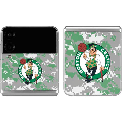 NBA Boston Celtics Digi Camo Galaxy Z Flip4 5G Skin