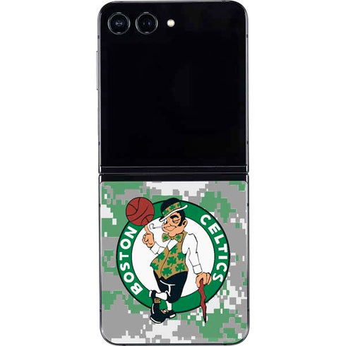 NBA Boston Celtics Digi Camo Galaxy Z Flip5 5G Skin