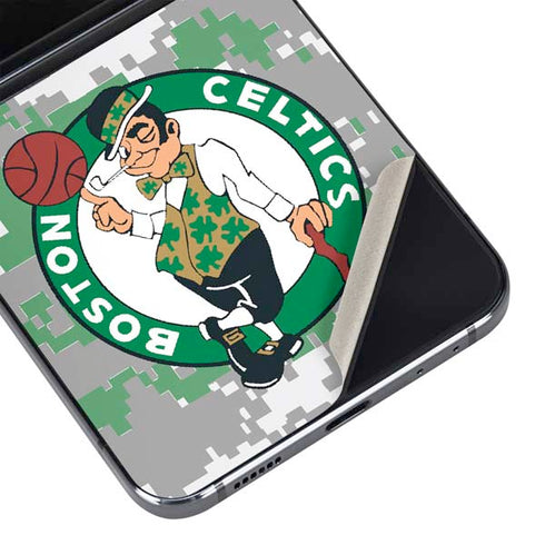 NBA Boston Celtics Digi Camo Galaxy Z Flip5 5G Skin