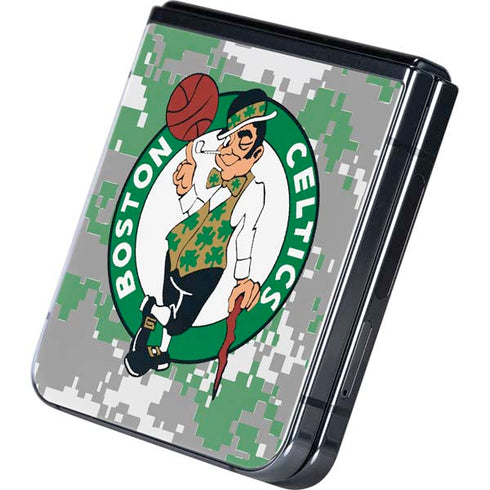 NBA Boston Celtics Digi Camo Galaxy Z Flip5 5G Skin