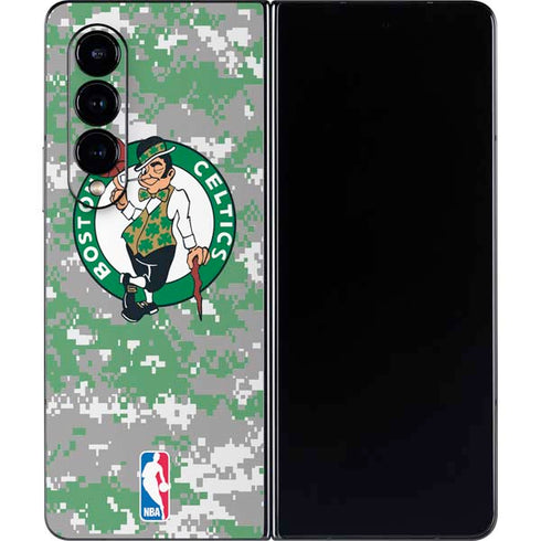 NBA Boston Celtics Digi Camo Galaxy Z Fold4 5G Skin