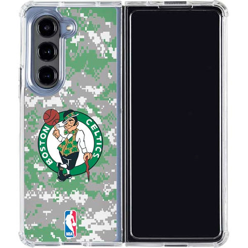 NBA Boston Celtics Digi Camo Galaxy Z Fold5 5G Clear Case