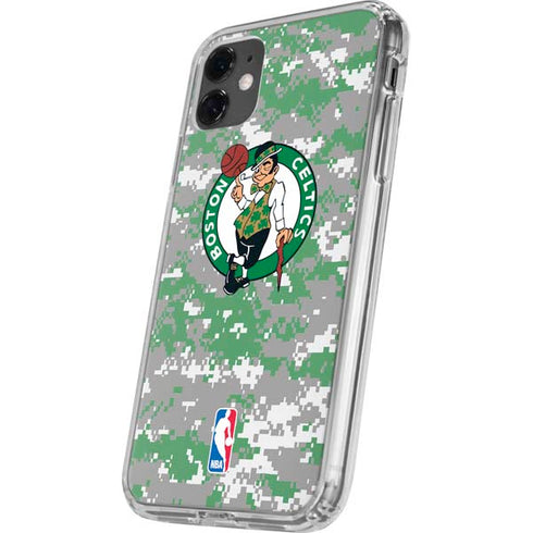 NBA Boston Celtics Digi Camo iPhone 11 Clear Case