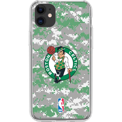 NBA Boston Celtics Digi Camo iPhone 11 Clear Case