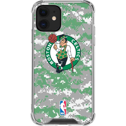NBA Boston Celtics Digi Camo iPhone 12 Mini Clear Case