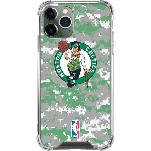 NBA Boston Celtics Digi Camo iPhone 12 Pro Clear Case