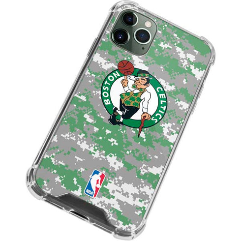 NBA Boston Celtics Digi Camo iPhone 12 Pro Clear Case