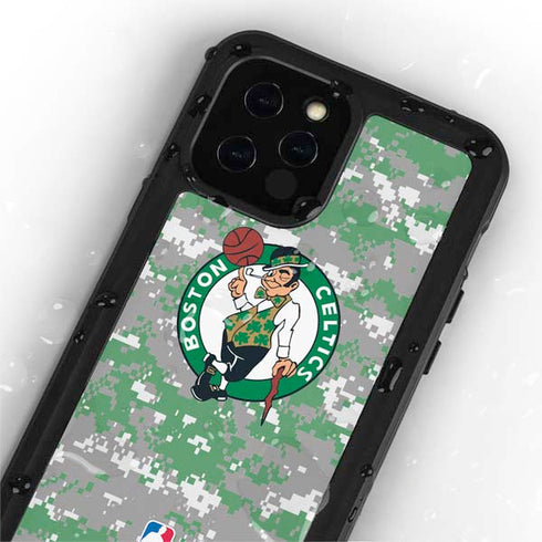 NBA Boston Celtics Digi Camo iPhone 12 Pro Waterproof Case