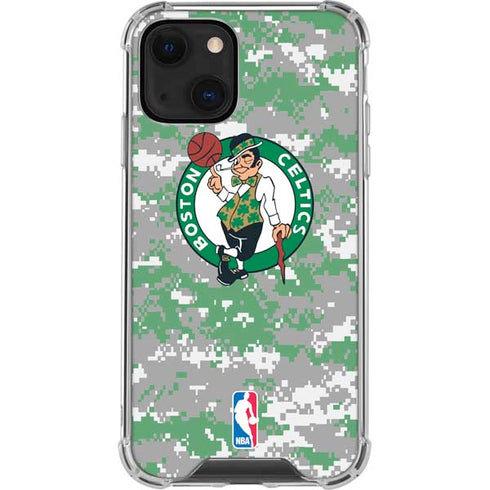 NBA Boston Celtics Digi Camo iPhone 13 Clear Case