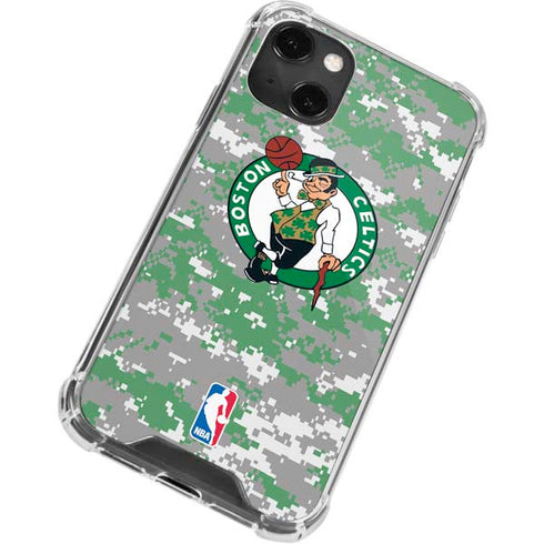 NBA Boston Celtics Digi Camo iPhone 13 Mini Clear Case