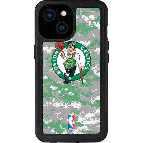 NBA Boston Celtics Digi Camo iPhone 13 Mini Waterproof Case