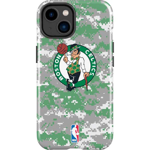 NBA Boston Celtics Digi Camo iPhone 15 Plus Impact Case