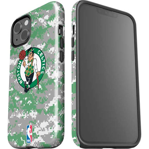 NBA Boston Celtics Digi Camo iPhone 15 Plus Impact Case