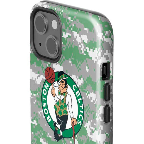NBA Boston Celtics Digi Camo iPhone 15 Impact Case
