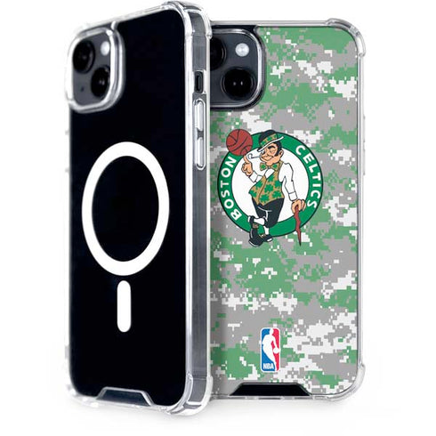 NBA Boston Celtics Digi Camo iPhone 15 Plus MagSafe Case