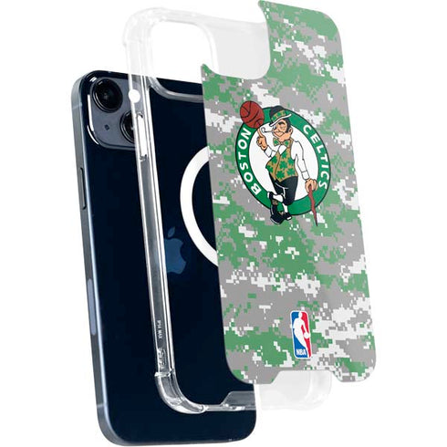 NBA Boston Celtics Digi Camo iPhone 15 Plus MagSafe Case