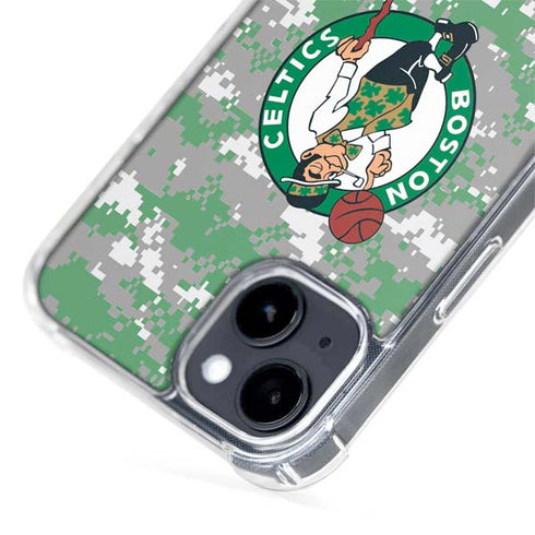 NBA Boston Celtics Digi Camo iPhone 15 Plus MagSafe Case