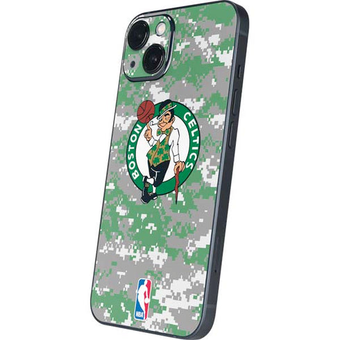 NBA Boston Celtics Digi Camo iPhone 15 Plus Skin