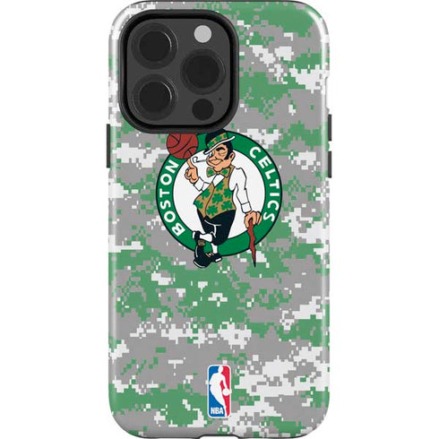 NBA Boston Celtics Digi Camo iPhone 15 Pro Impact Case