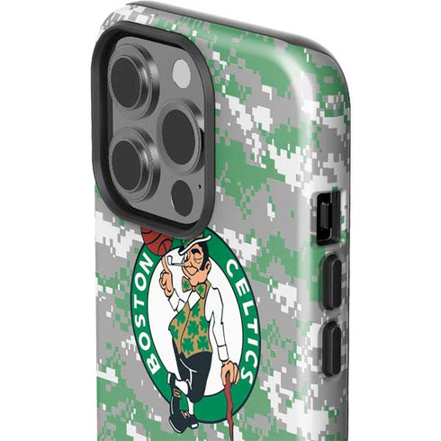 NBA Boston Celtics Digi Camo iPhone 15 Pro Impact Case