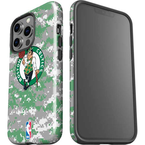NBA Boston Celtics Digi Camo iPhone 15 Pro Impact Case