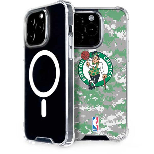 NBA Boston Celtics Digi Camo iPhone 15 Pro MagSafe Case