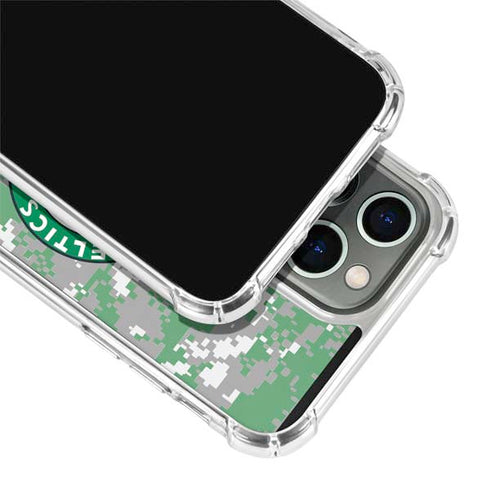 NBA Boston Celtics Digi Camo iPhone 15 Pro Max Clear Case