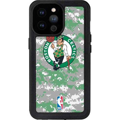 NBA Boston Celtics Digi Camo iPhone 14 Pro Max Waterproof Case